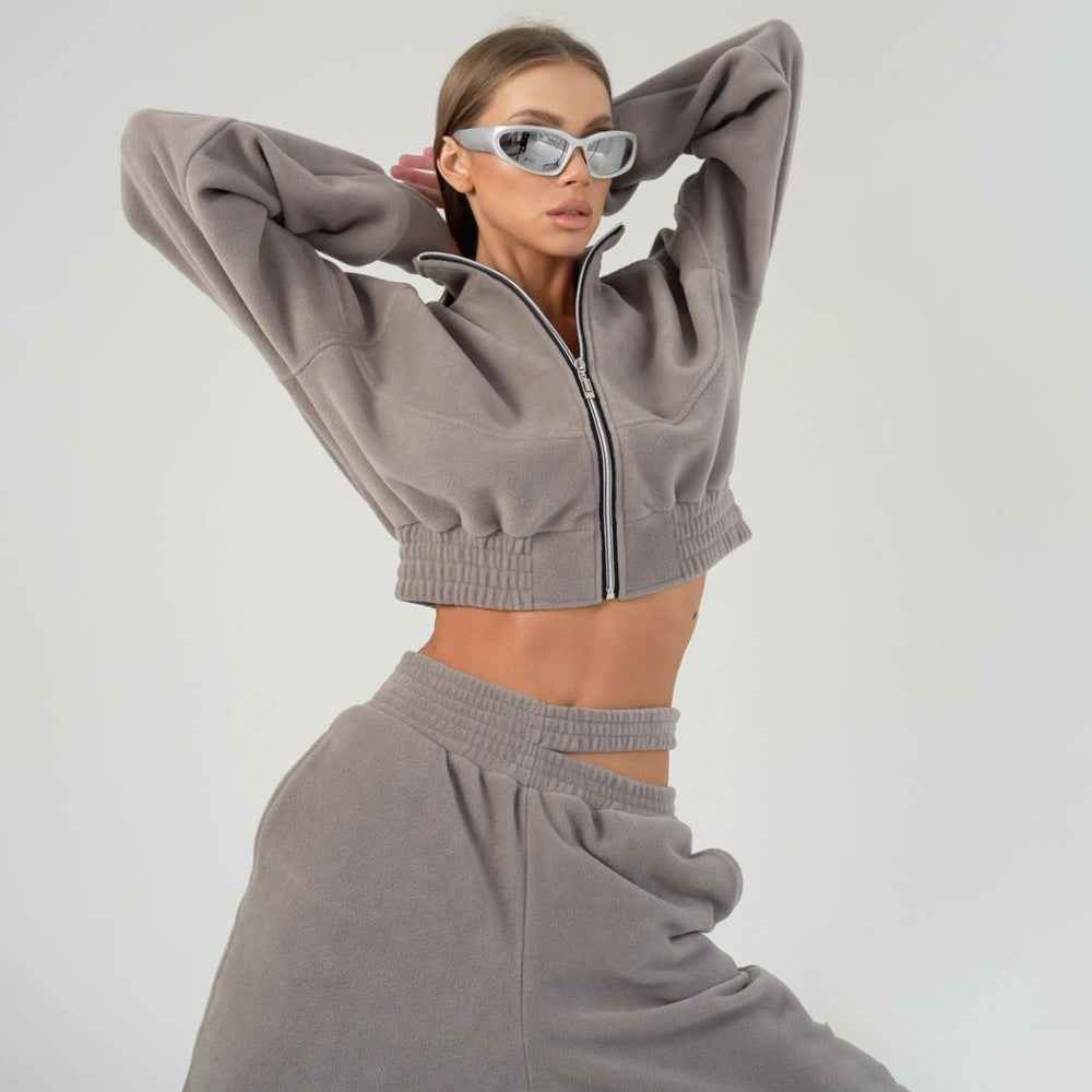 Y2G Women'S Hot Girl Double Pants Sweater Suit Two-Piece Set