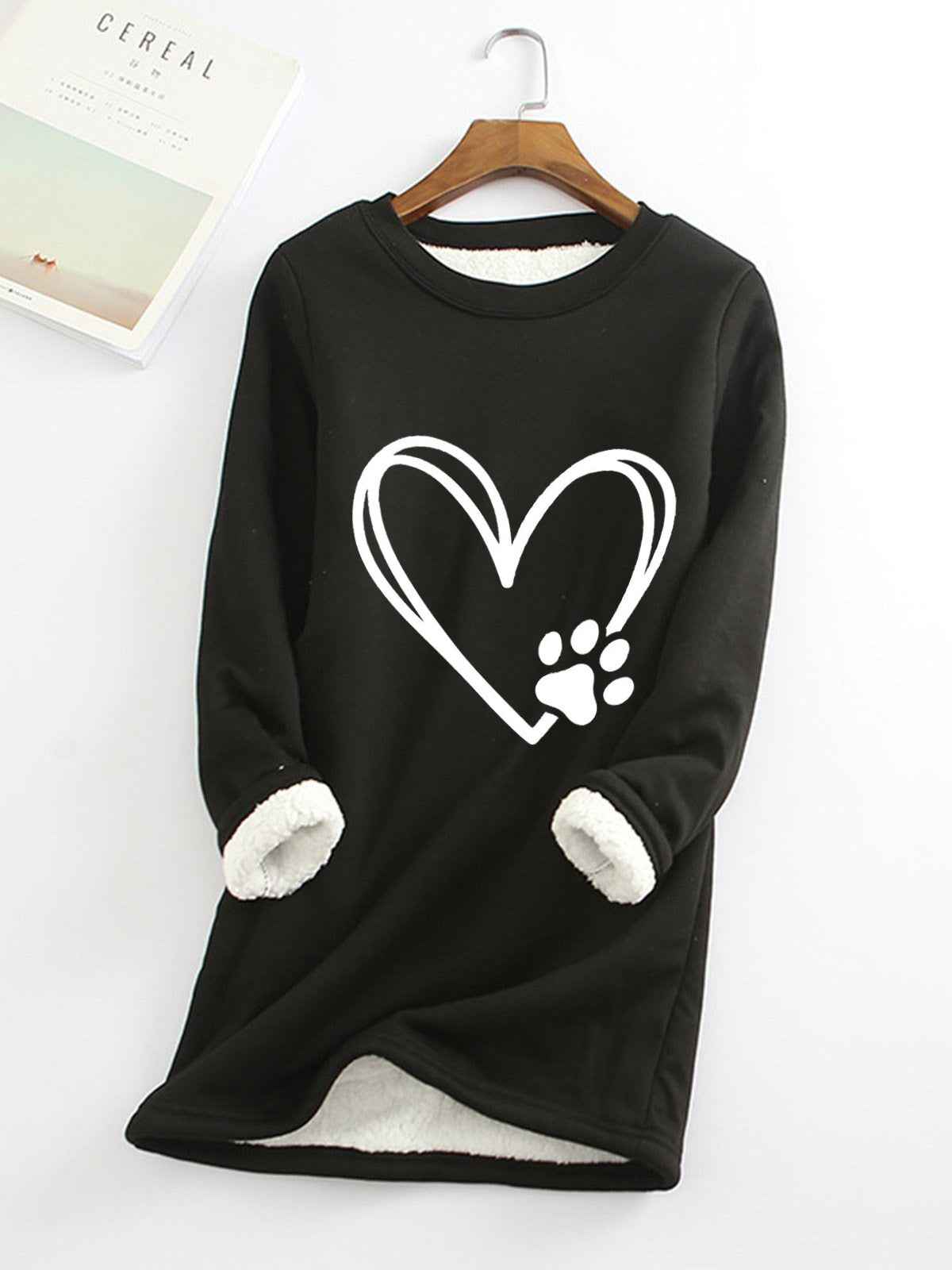 Womens Fallwinter New Arrival Fleece-lined Warm-printed Garment