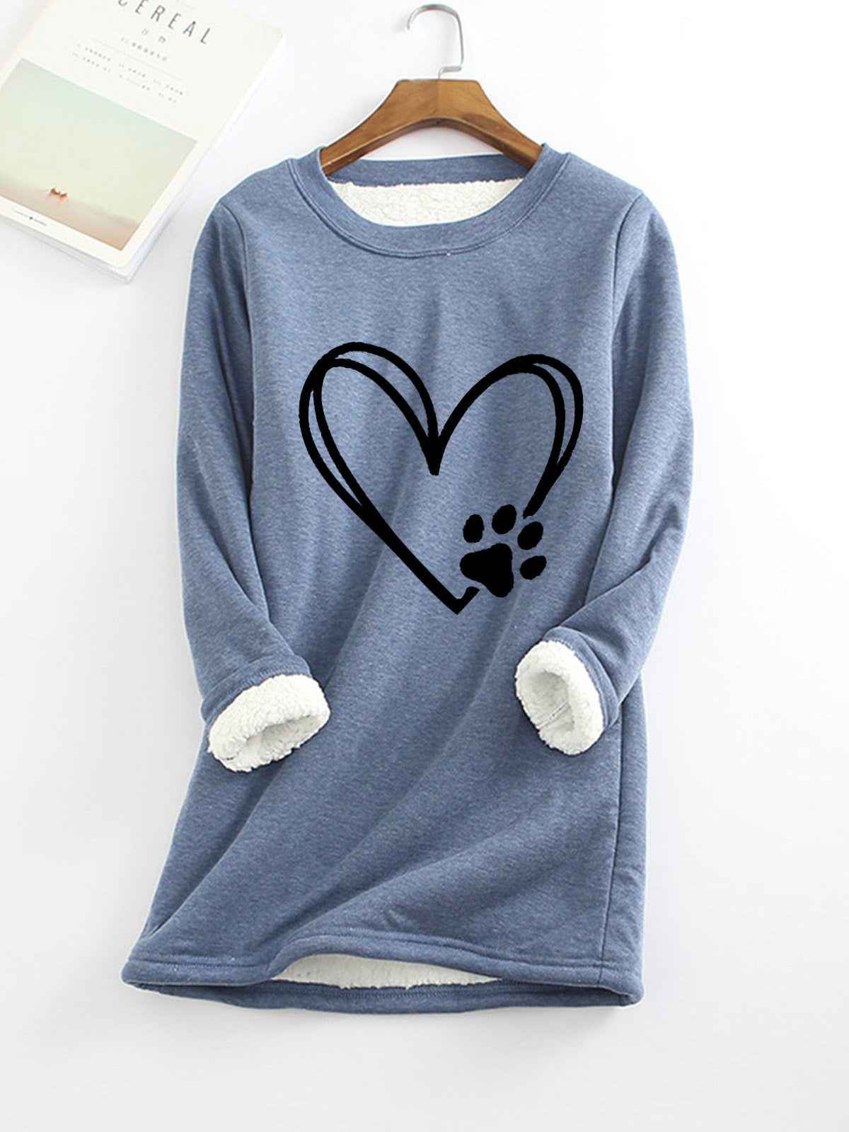 Womens Fallwinter New Arrival Fleece-lined Warm-printed Garment