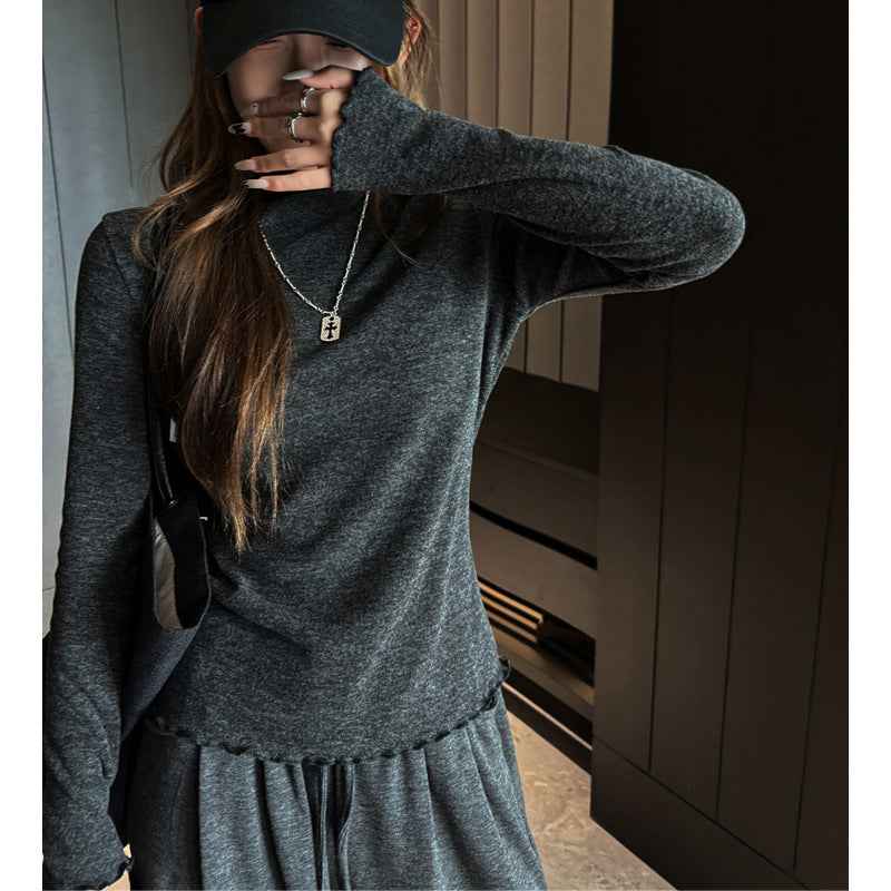 A Mock-neck Top Can Be Worn As An Outer Layer