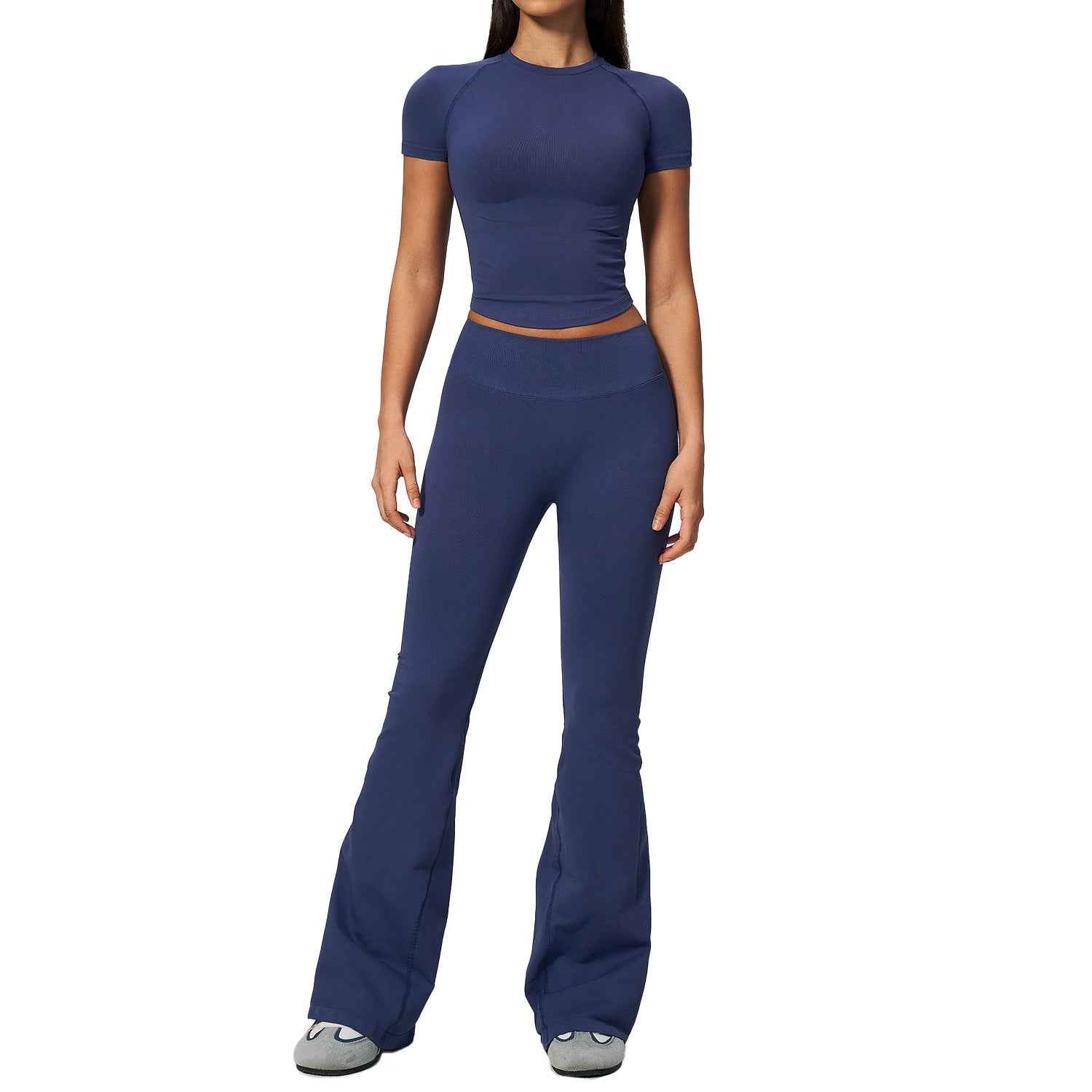 High-elasticity Athletic Pants And Top Set