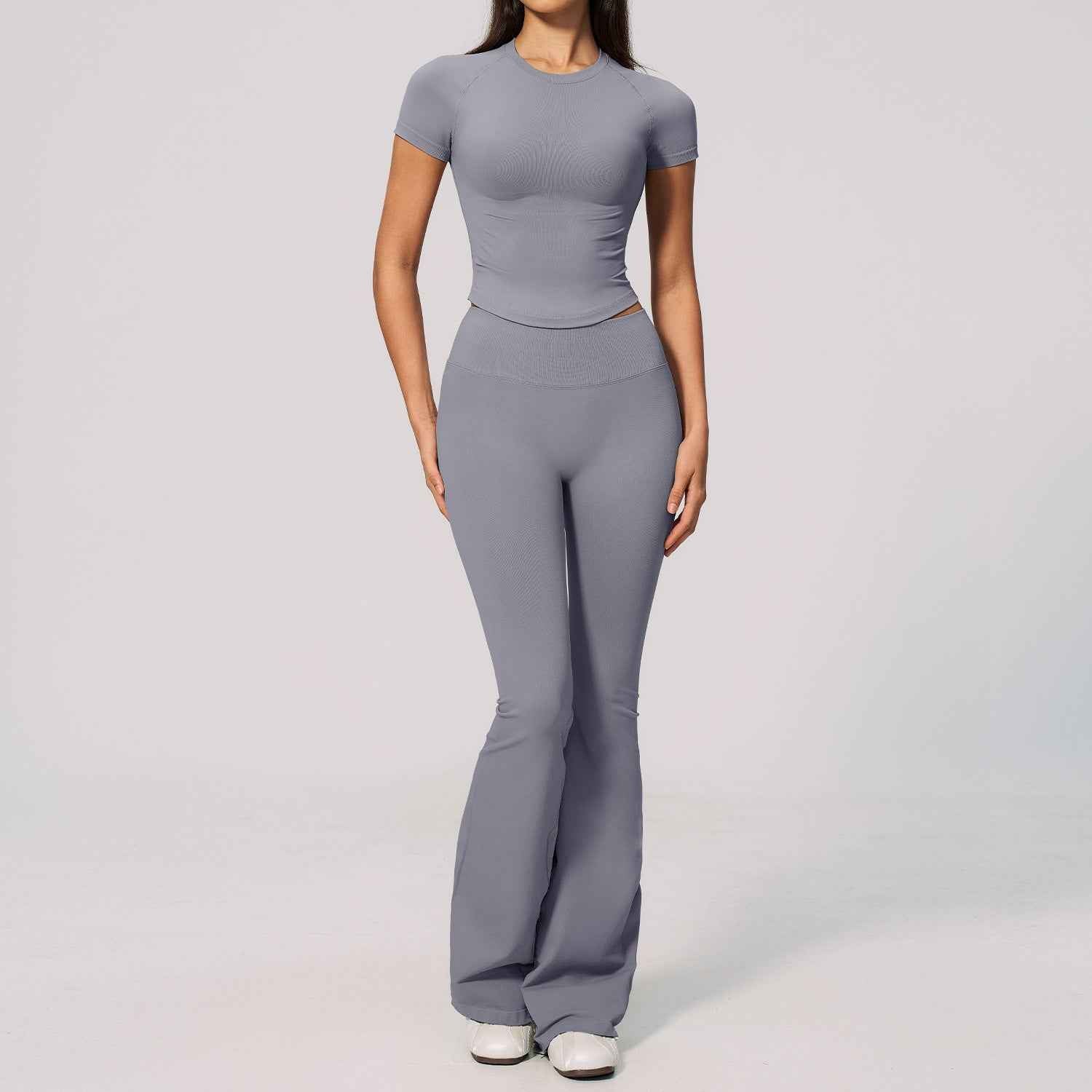 High-elasticity Athletic Pants And Top Set