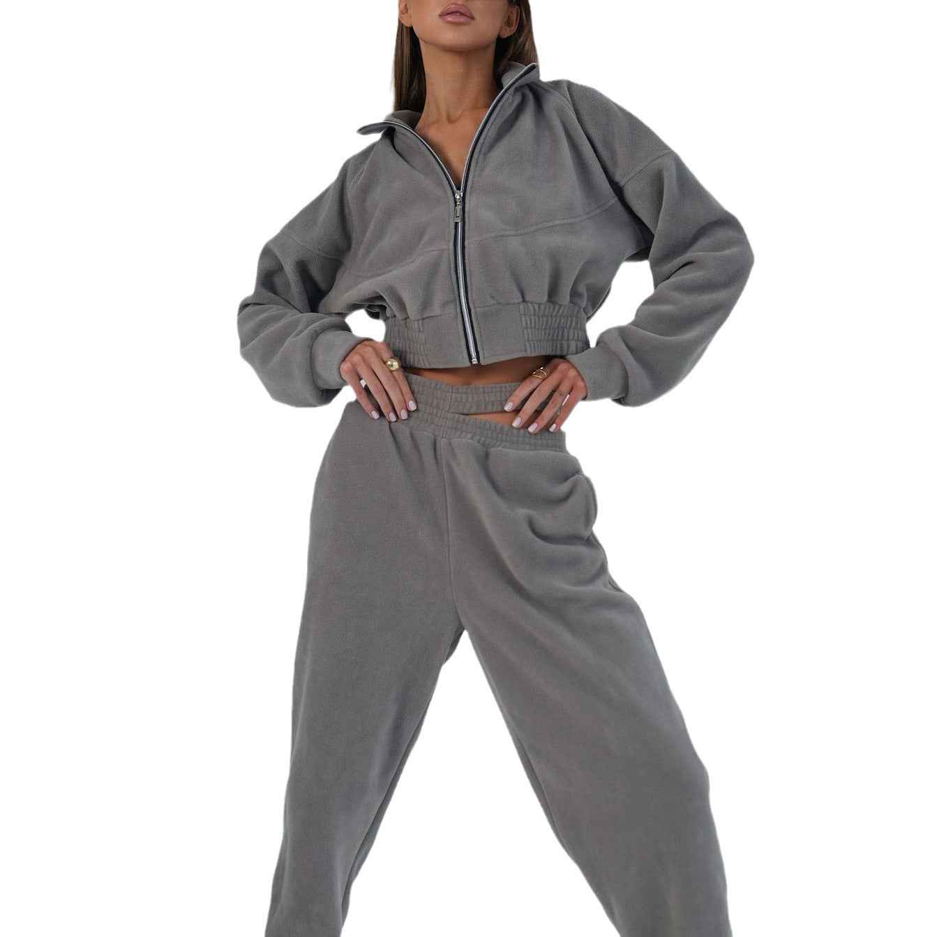 Y2G Women'S Hot Girl Double Pants Sweater Suit Two-Piece Set