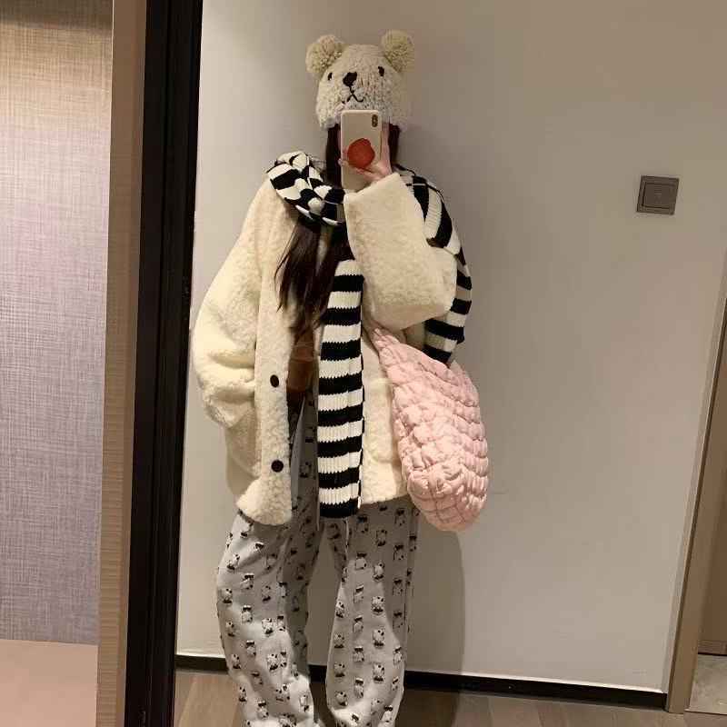 Sheepskin Coat Womens Autumnwinter Plush Top