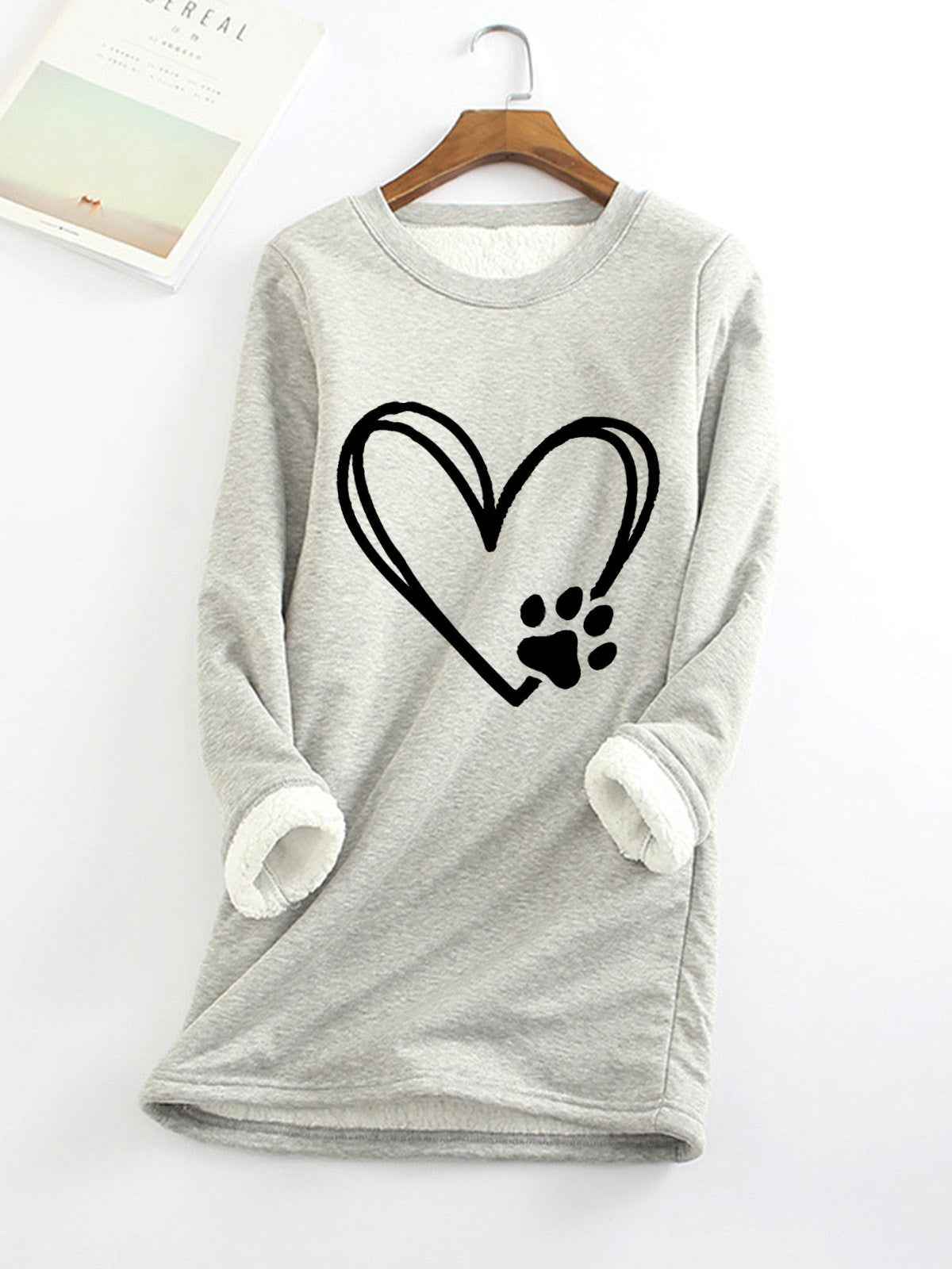 Womens Fallwinter New Arrival Fleece-lined Warm-printed Garment