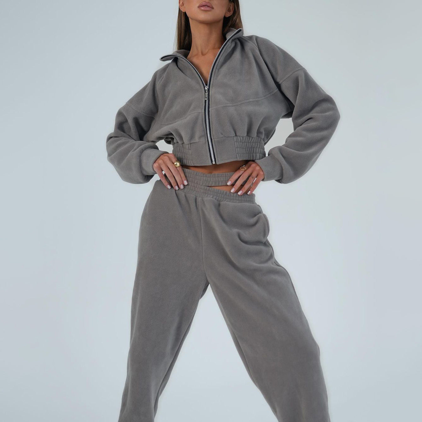 Y2G Women'S Hot Girl Double Pants Sweater Suit Two-Piece Set