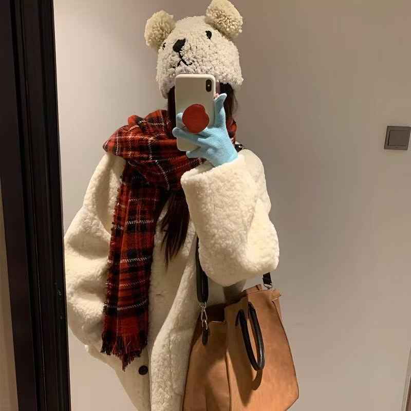 Sheepskin Coat Womens Autumnwinter Plush Top