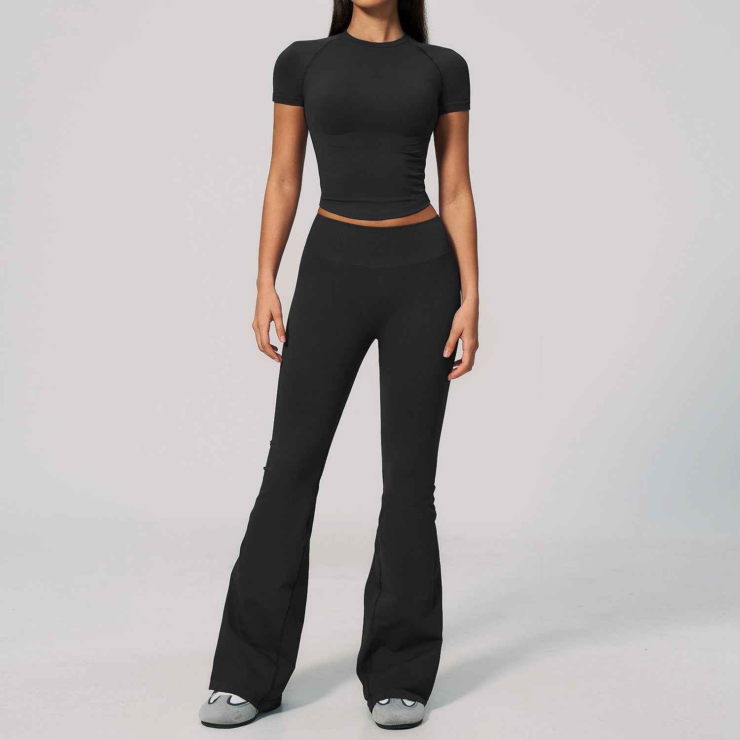 High-elasticity Athletic Pants And Top Set