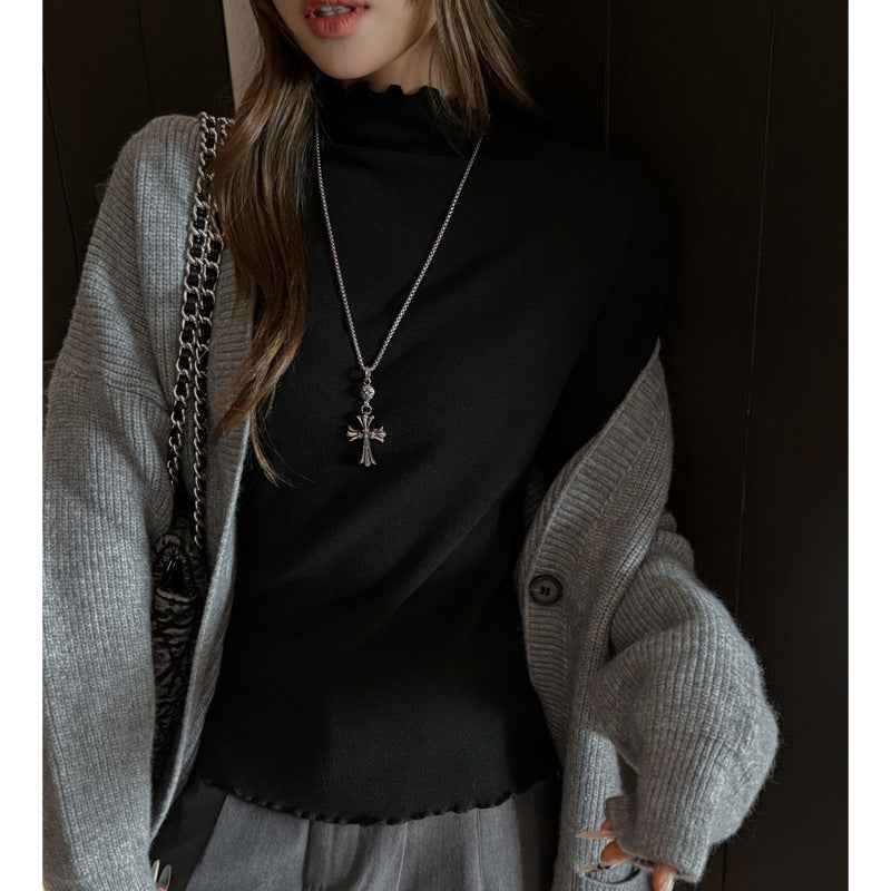 A Mock-neck Top Can Be Worn As An Outer Layer